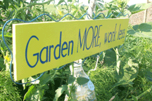 Community gardeners enjoy personalizing their plots