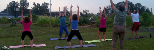 Yoga in the garden with Shawn Kehs, 2011